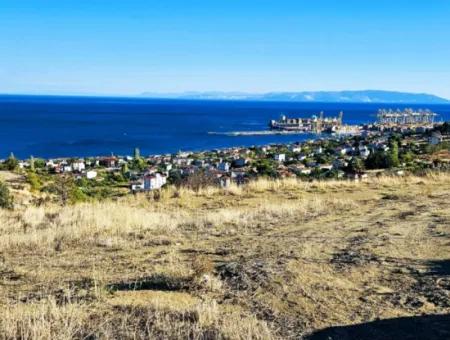 532 M2 Eckgrundstück Zum Verkauf In Tekirdag Süleymanpaşa Barbaros Nachbarschaft Mit Herrlichem Meer- Und Naturblick