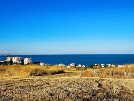 1.750 M2 Schnäppchen-Eckgrundstück Mit Vollem Meerblick Zum Dringenden Verkauf In Tekirdag Barbarosta