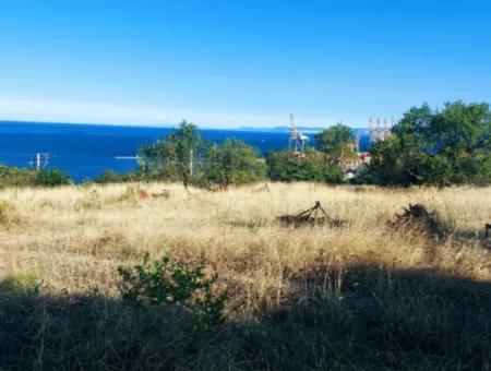 590 M2 Grundstück Mit Vollem Meerblick In Tekirdag Barbarossa, Geeignet Für 3 Villen!