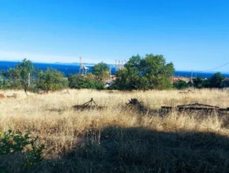 590 M2 Grundstück Mit Vollem Meerblick In Tekirdag Barbarossa, Geeignet Für 3 Villen!